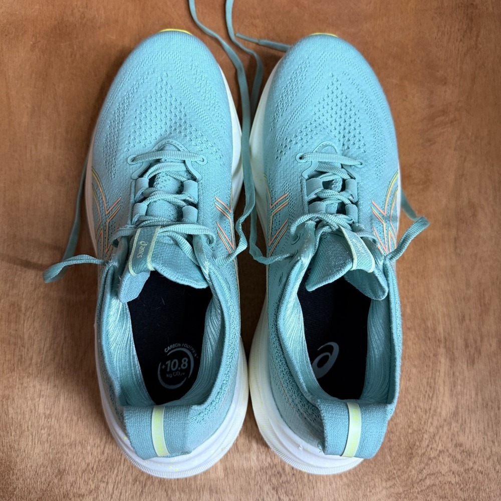 ASICS GEL-Nimbus 26 Running Shoes Womens Size 9 Light Celadon Sneaker 1012B601 - Picture 7 of 16